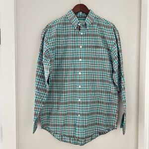 Panhandle Rough Stock Western Plaid Button Down Shirt Men’s Medium Ranchwear